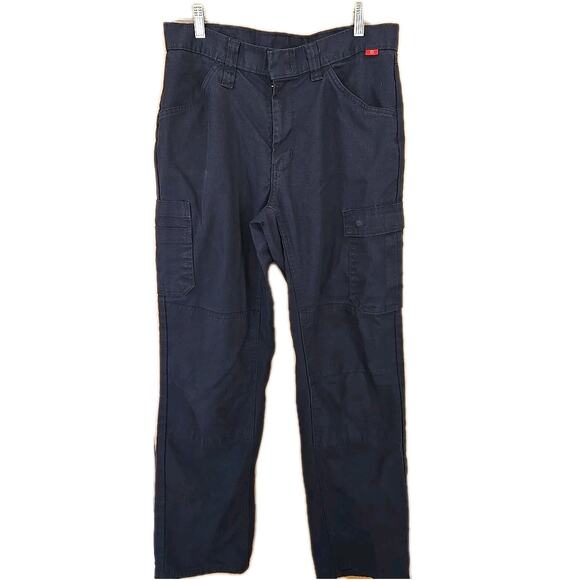 BULWARK FR Cargo Pants Mens 32x32 Navy Blue Flame Resistant Westex G2 Fabric - Picture 1 of 7